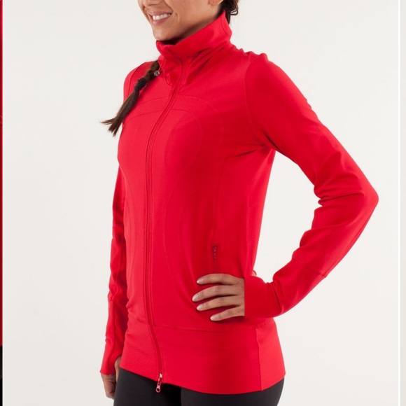 lululemon athletica Jackets & Blazers - lululemon in stride red zip front running jacket